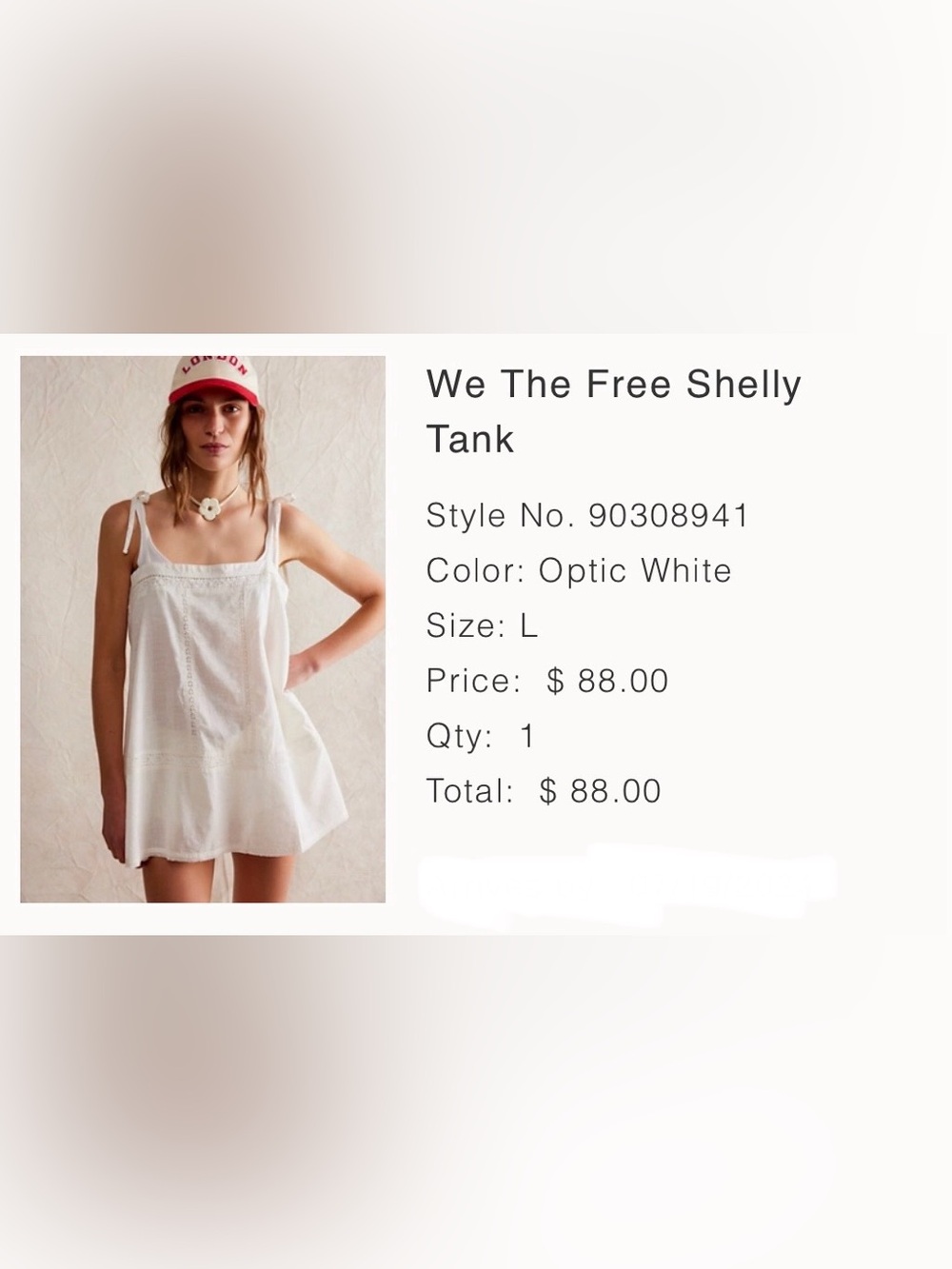 Free People White Tie-Shoulder Mini Dress - Picture 2 of 3